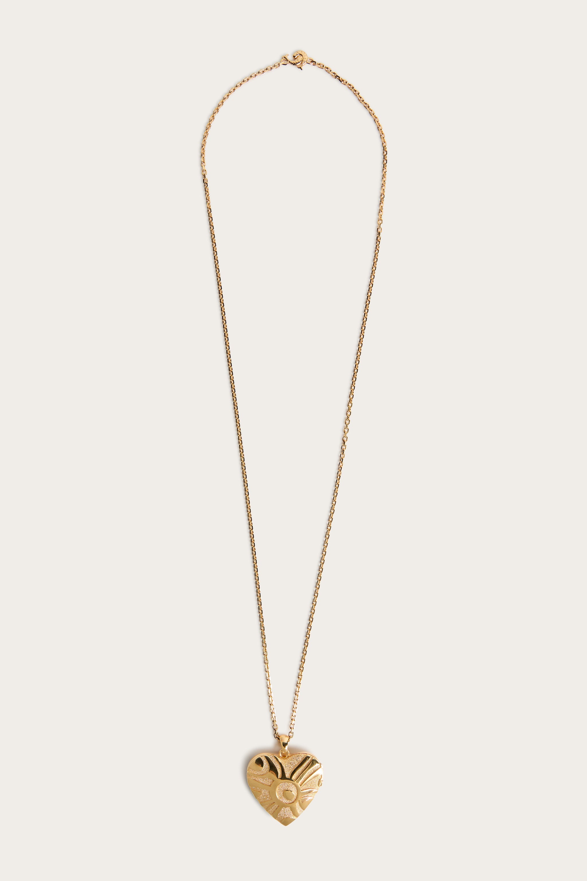 Emilio Pucci collier cœur miroir or