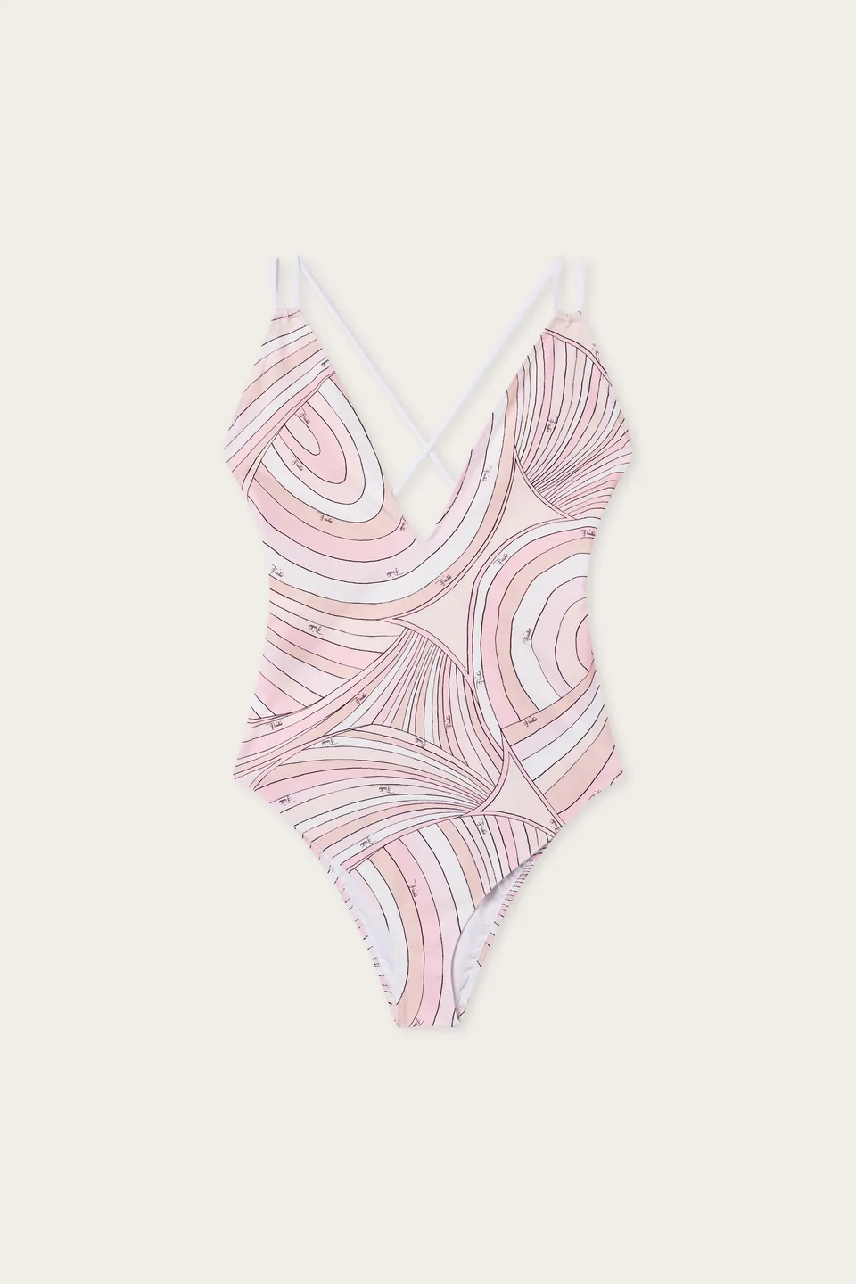 Emilio Pucci Iride maillot 1 pièce rose/nude lycra