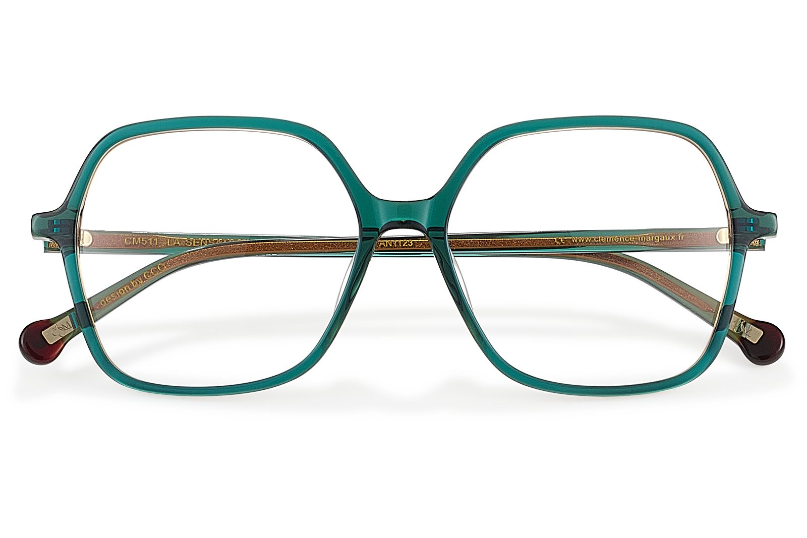 Clémence & Margaux La Sensationnelle lunettes de vue marbré carrée
