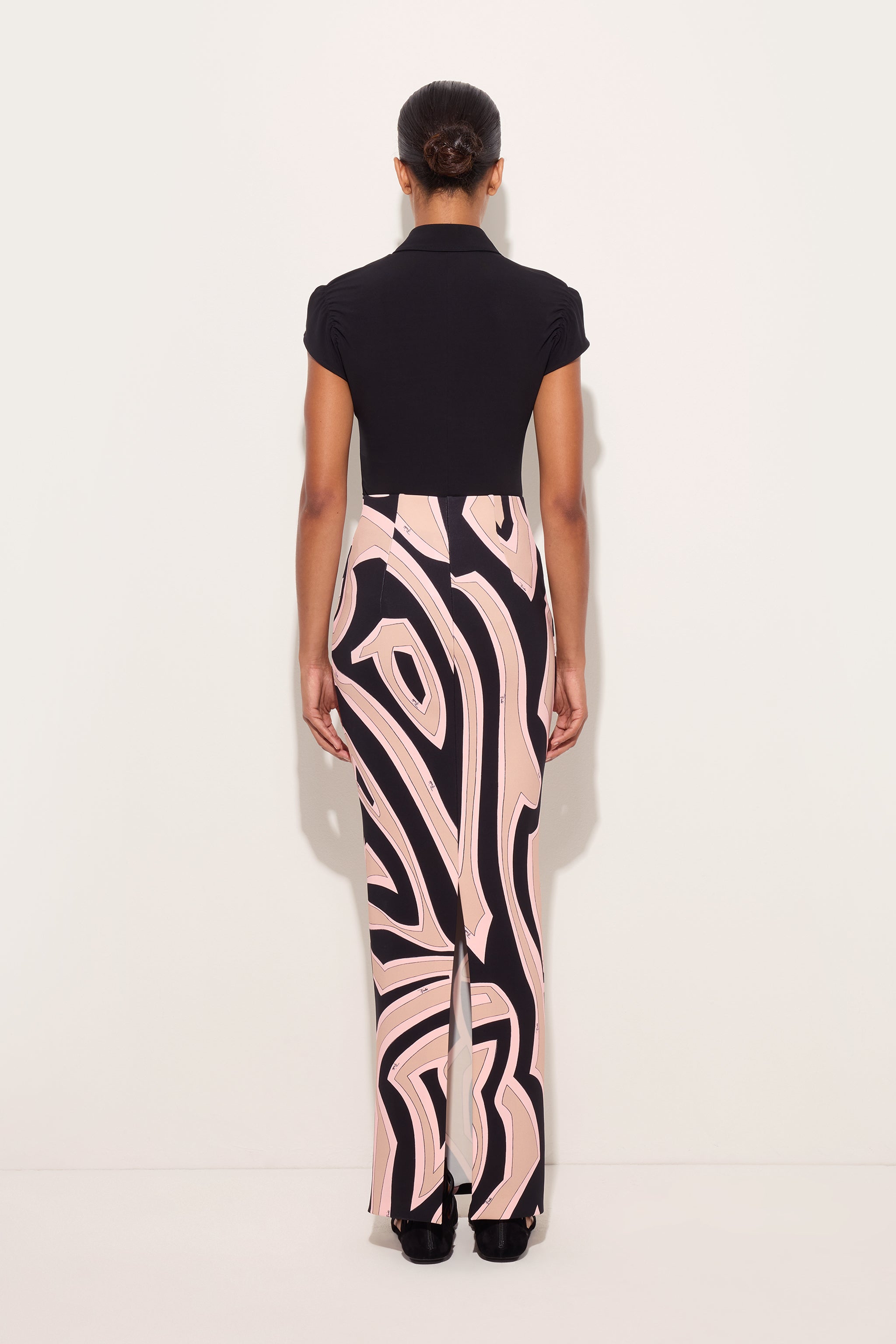 Emilio Pucci blouse noir viscose drapée 38