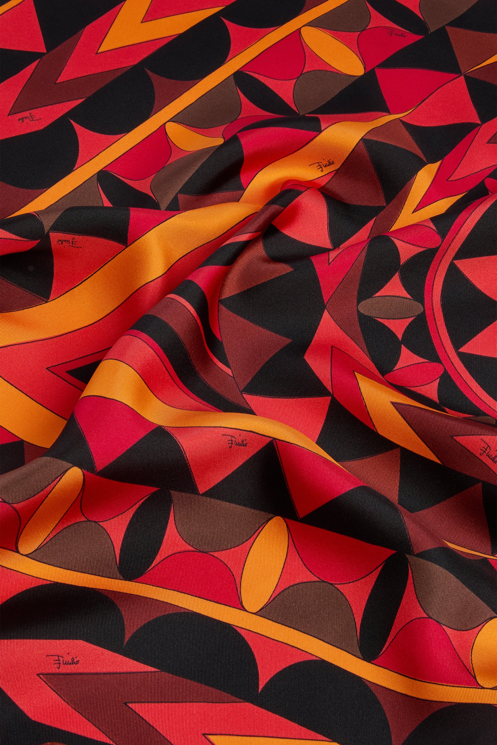 Emilio Pucci Manuba foulard soie orange black