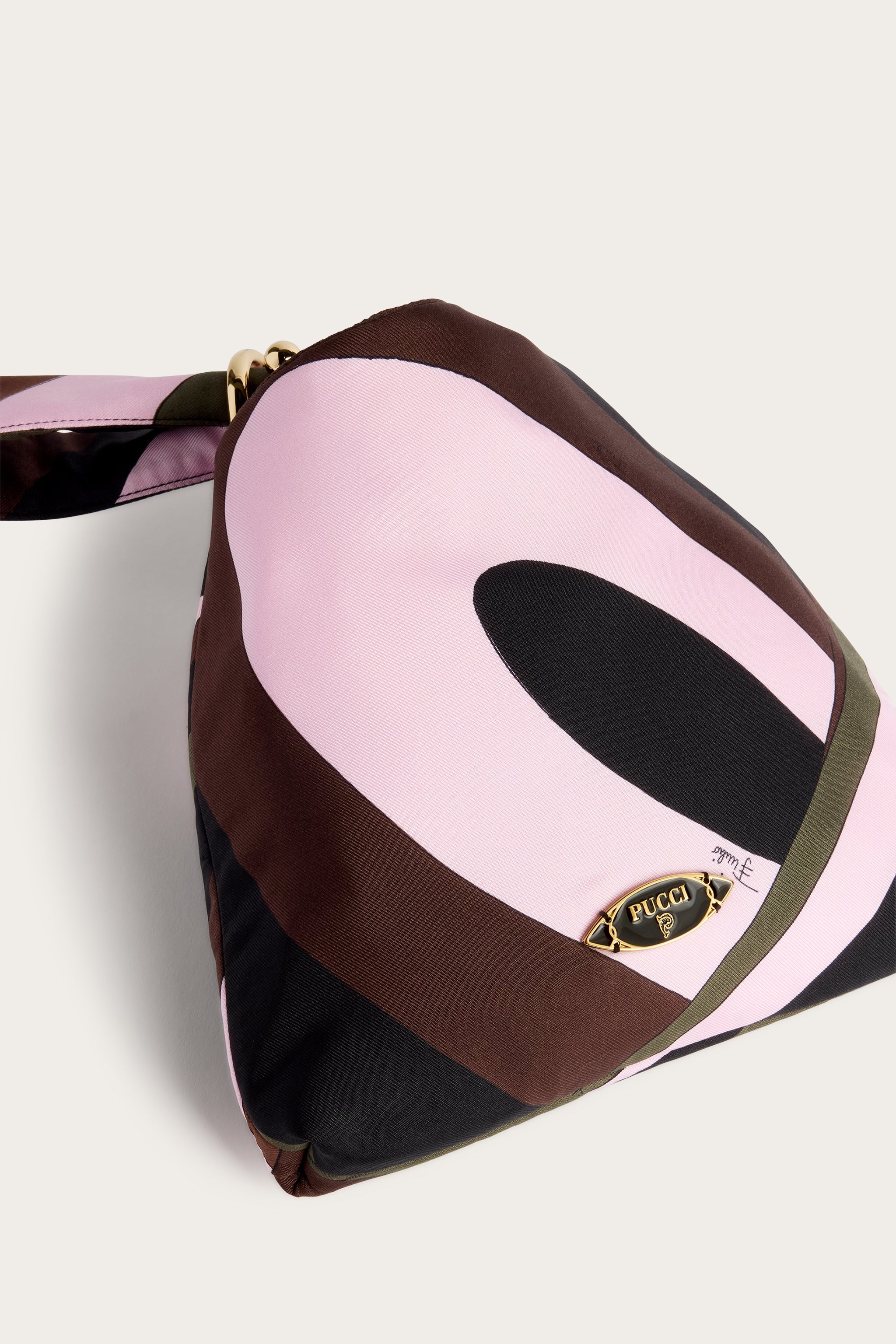 Emilio Pucci Bags pochette Emilio soie kaki/rose