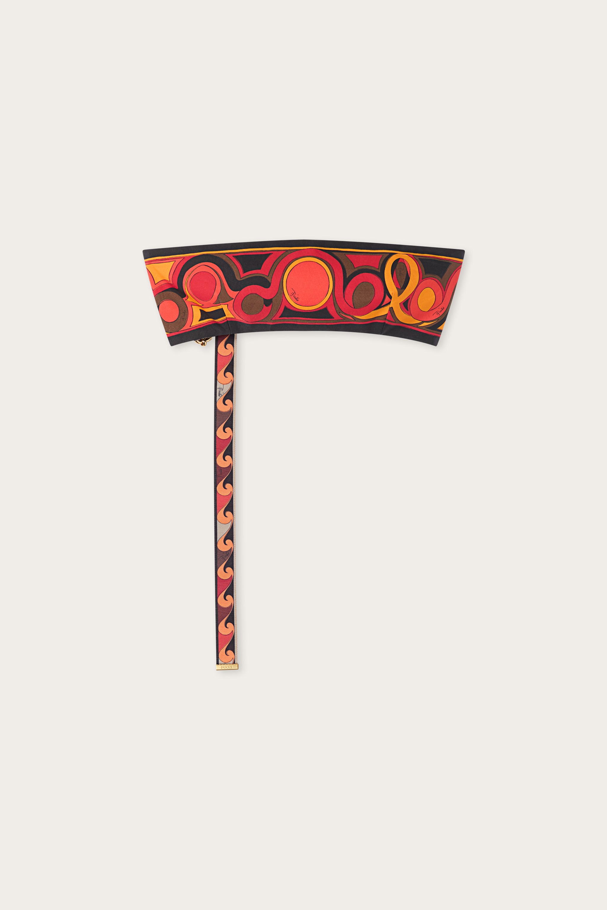 Emilio Pucci Kwango top bandeau coton orange noir