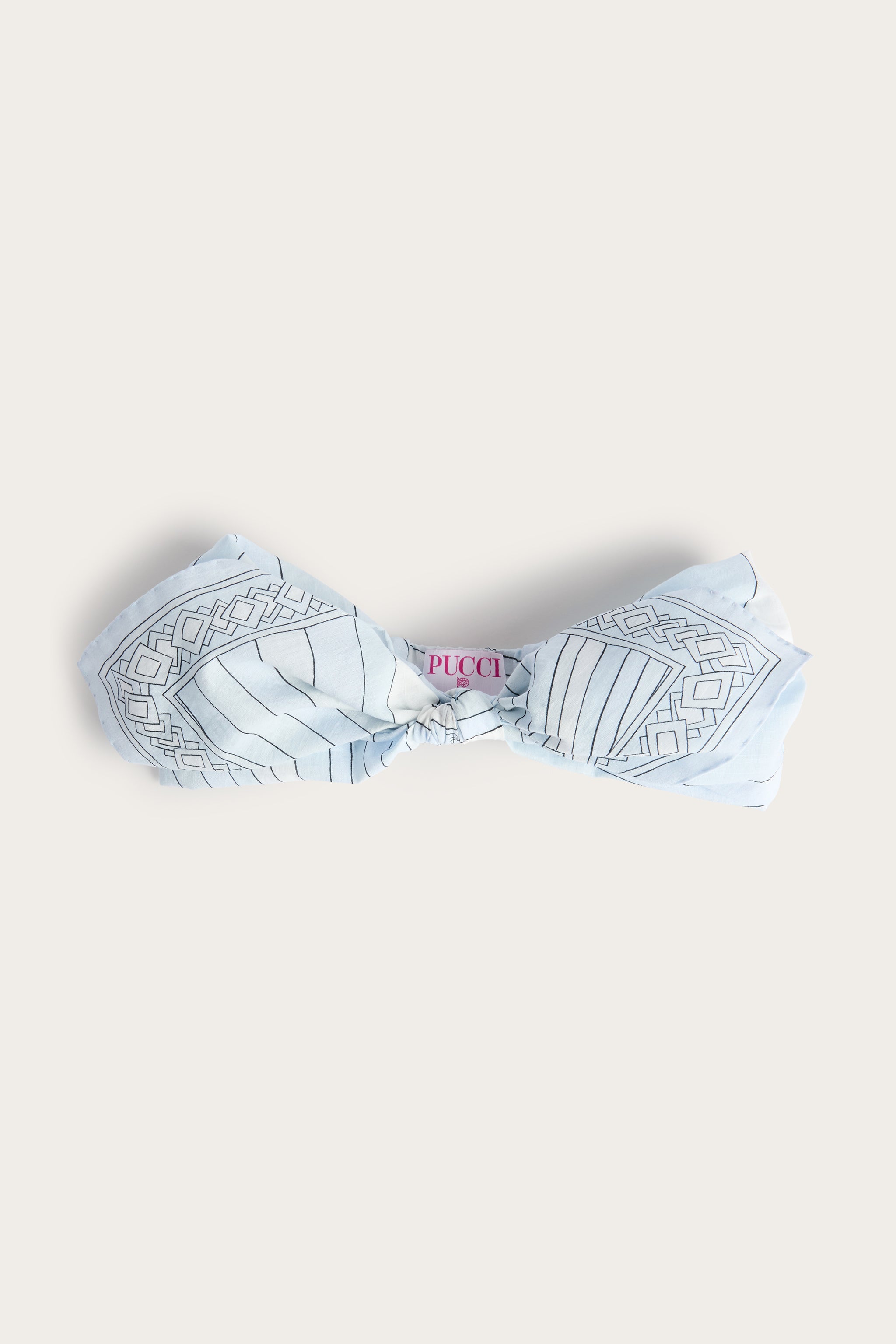 Emilio Pucci Iride bandeau cheveux coton bleu clair