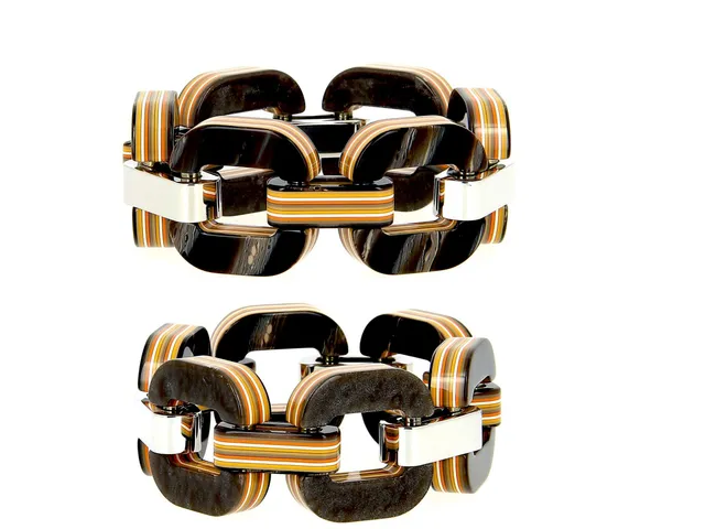Xavier Derome Gourmettes Small GO01 C239 bracelet acétate