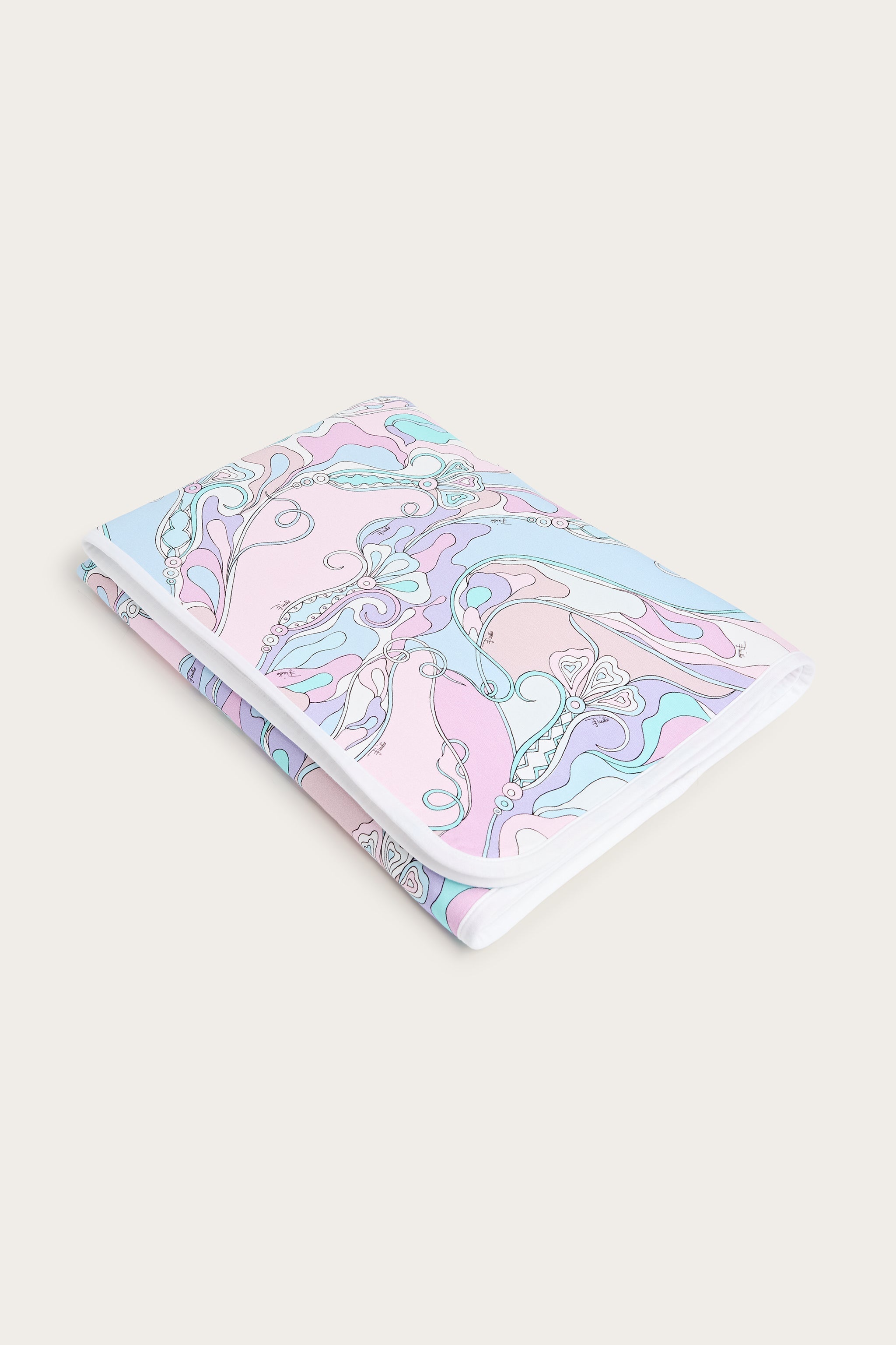 Emilio Pucci Home couverture coton Orchidee rose bleu OS