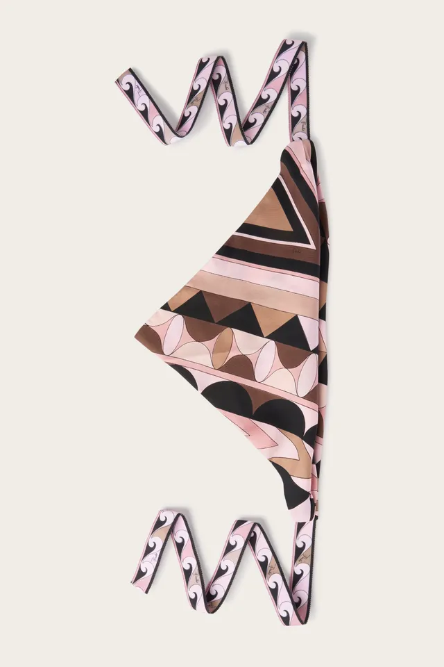 Emilio Pucci Manuba bandana en soie nude