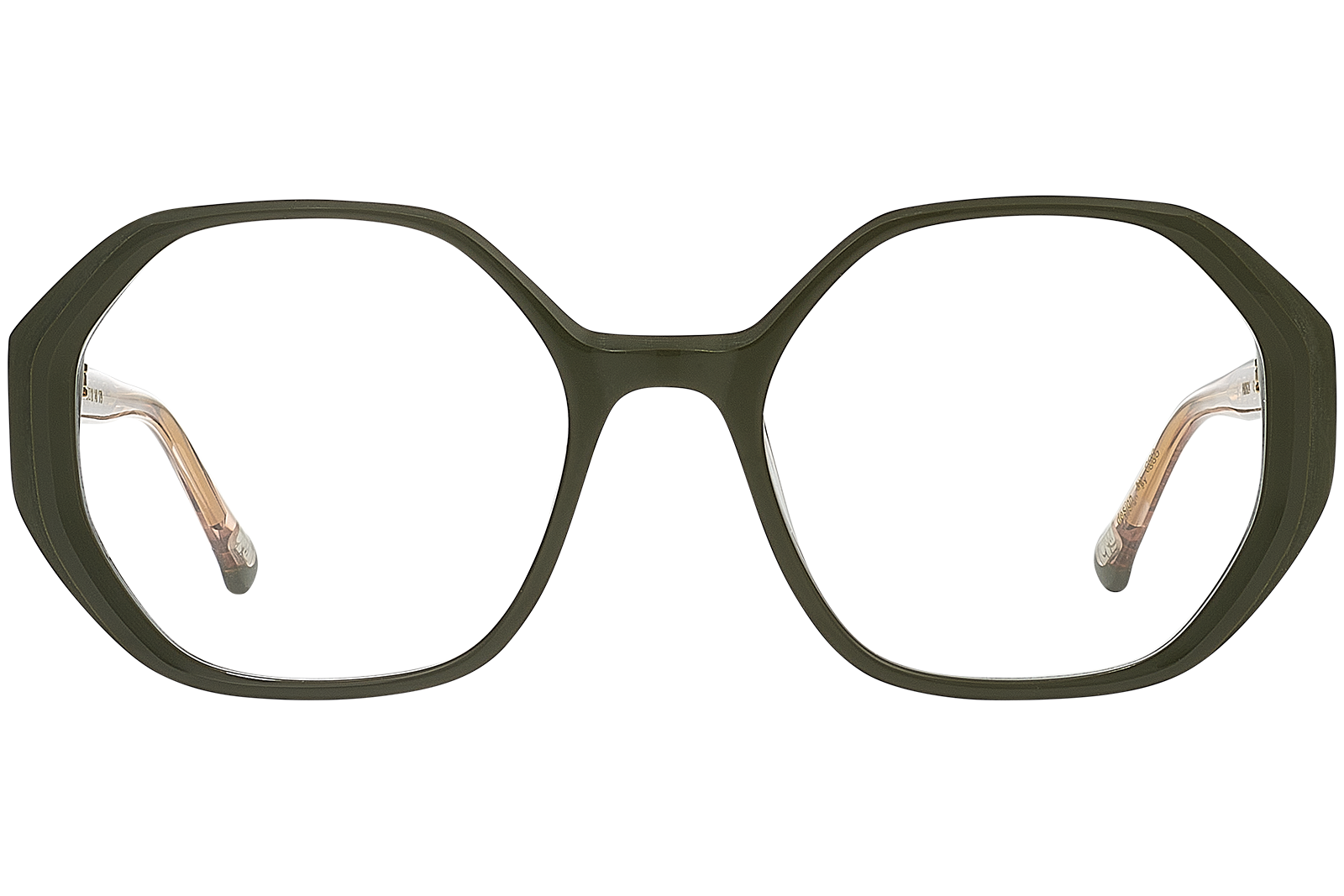Clémence & Margaux Petite Sœur lunettes de vue doré kaki tonneau