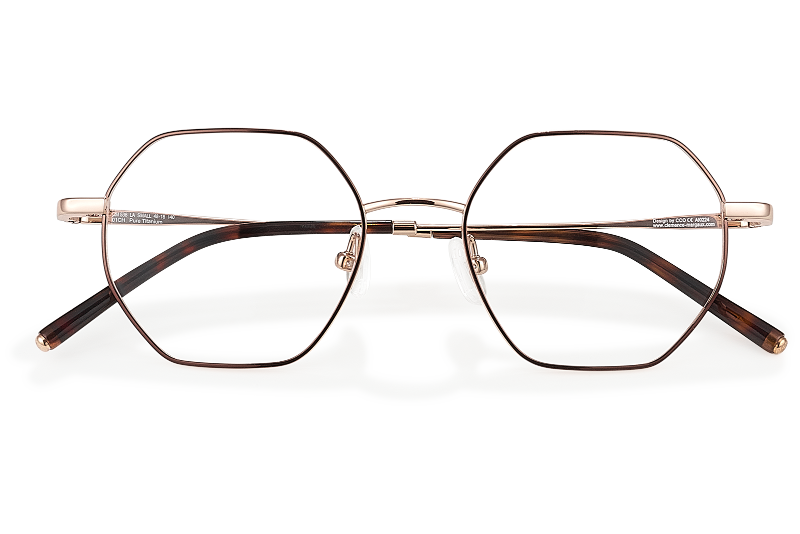 Clémence & Margaux La Small lunettes de vue Doré hexagonale