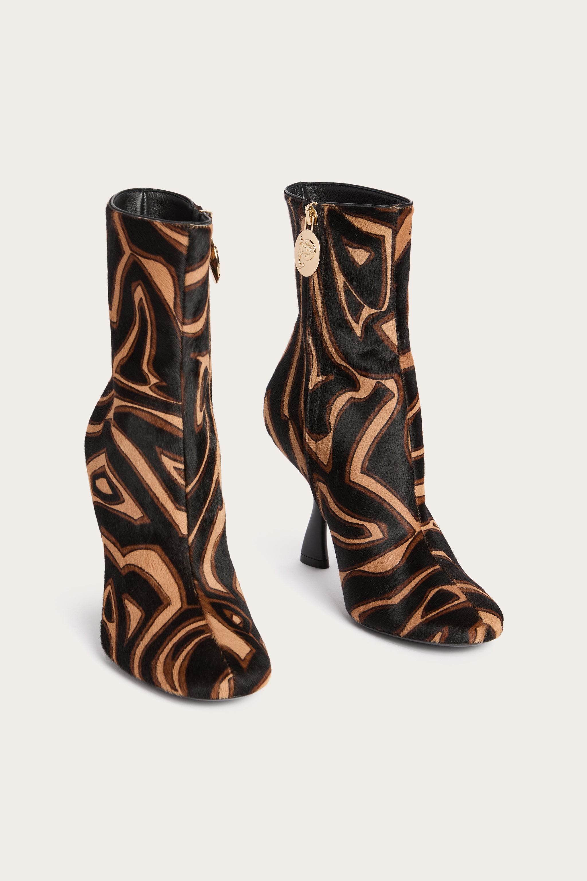 Emilio Pucci Marmo botte black gold 38 talon 9,5cm