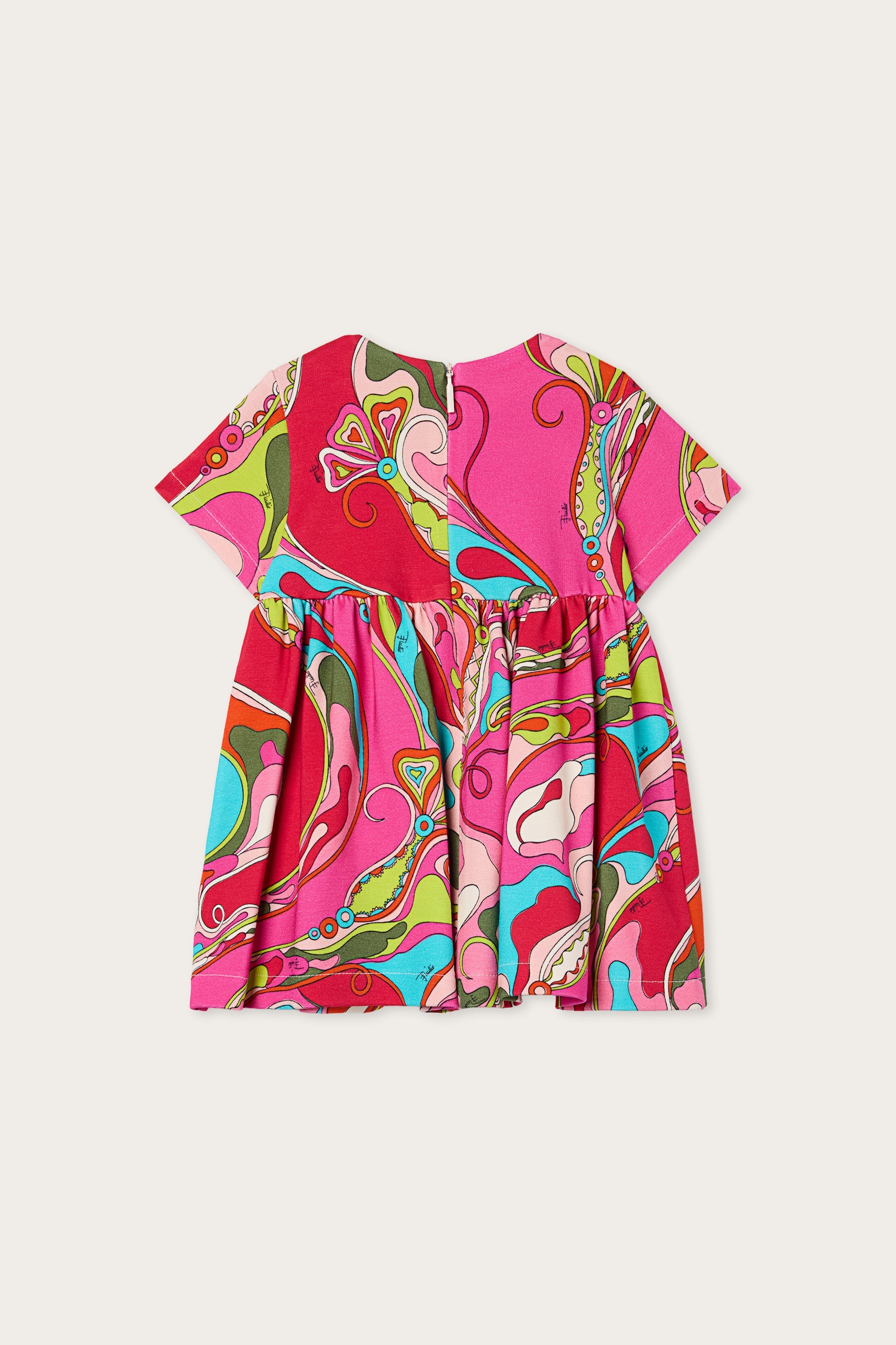 Emilio Pucci Robe Orchidee viscose Fuchsia 12M bébé