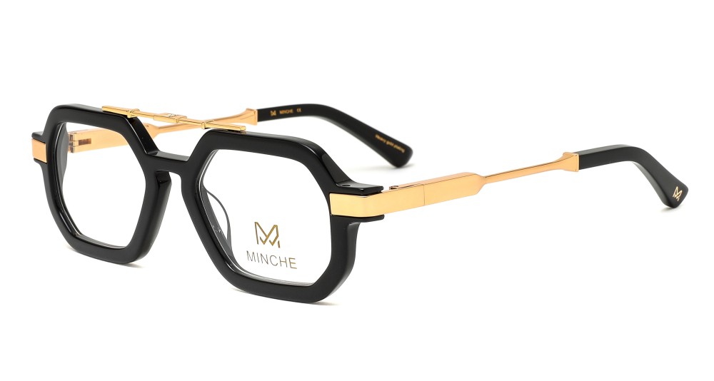 Minche Shun033 lunettes de vue carré métal homme