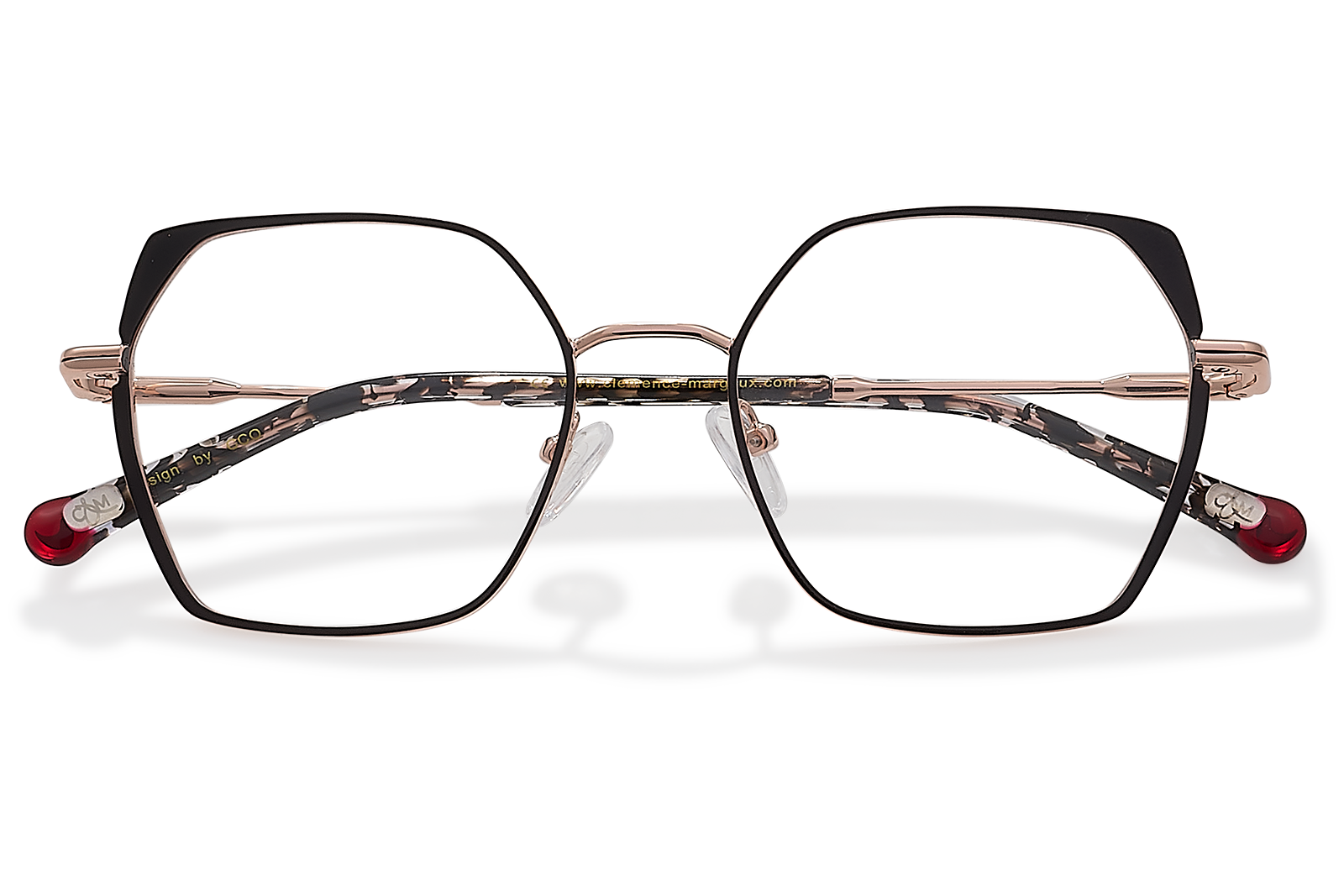 Clémence & Margaux La Curieuse lunettes de vue Noir & Doré femme
