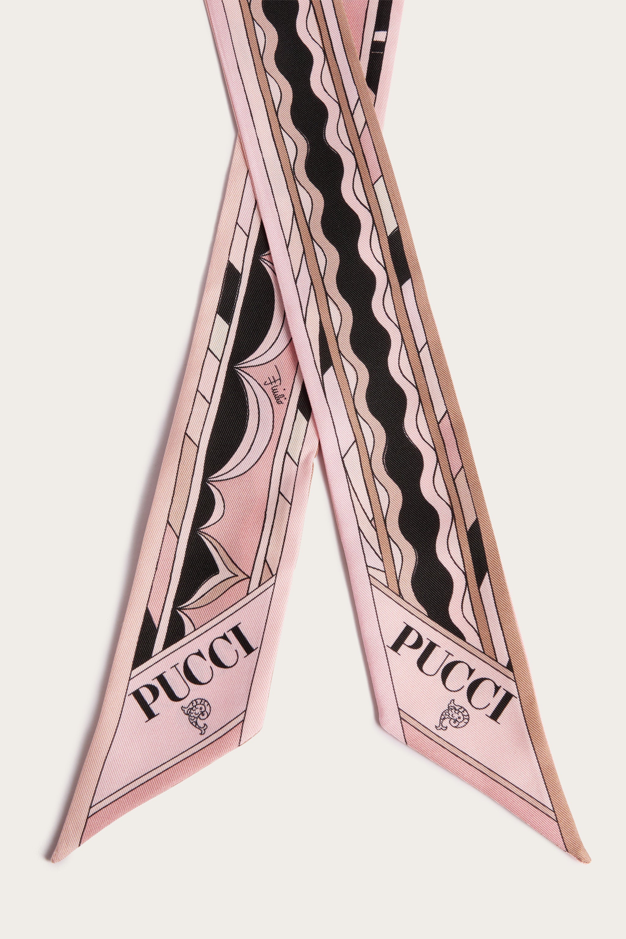 Emilio Pucci Silks Foulard Soie Nude 5x120 cm