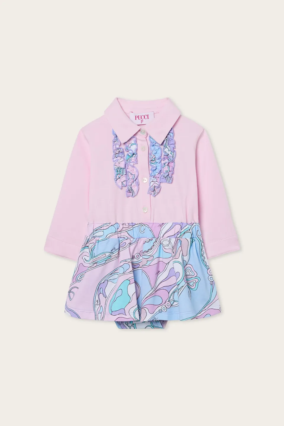 Emilio Pucci 0-24 MONTHS ZZA010ZZ327F10 grenouillère rose