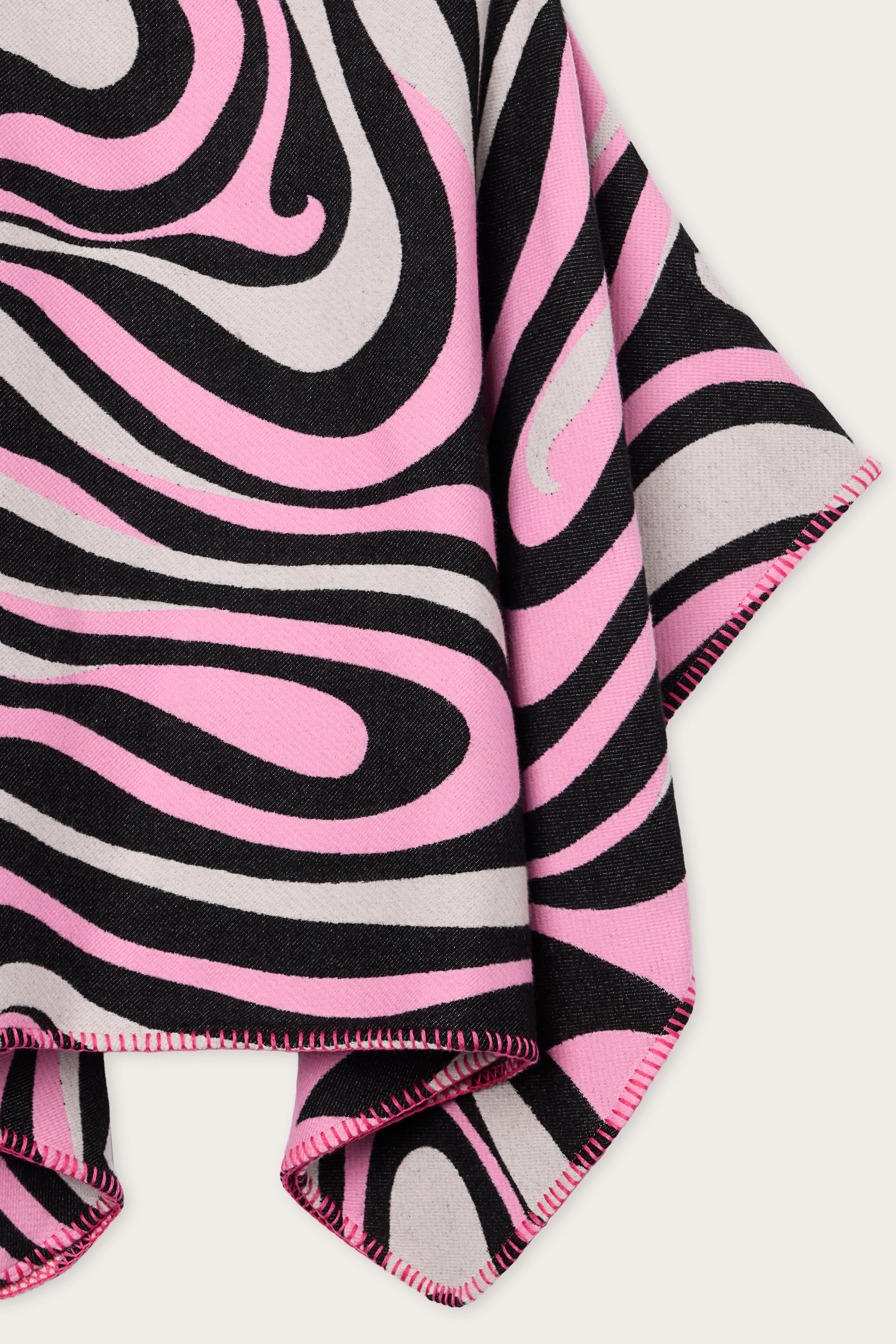 Emilio Pucci Marmo cape enfant rose noir