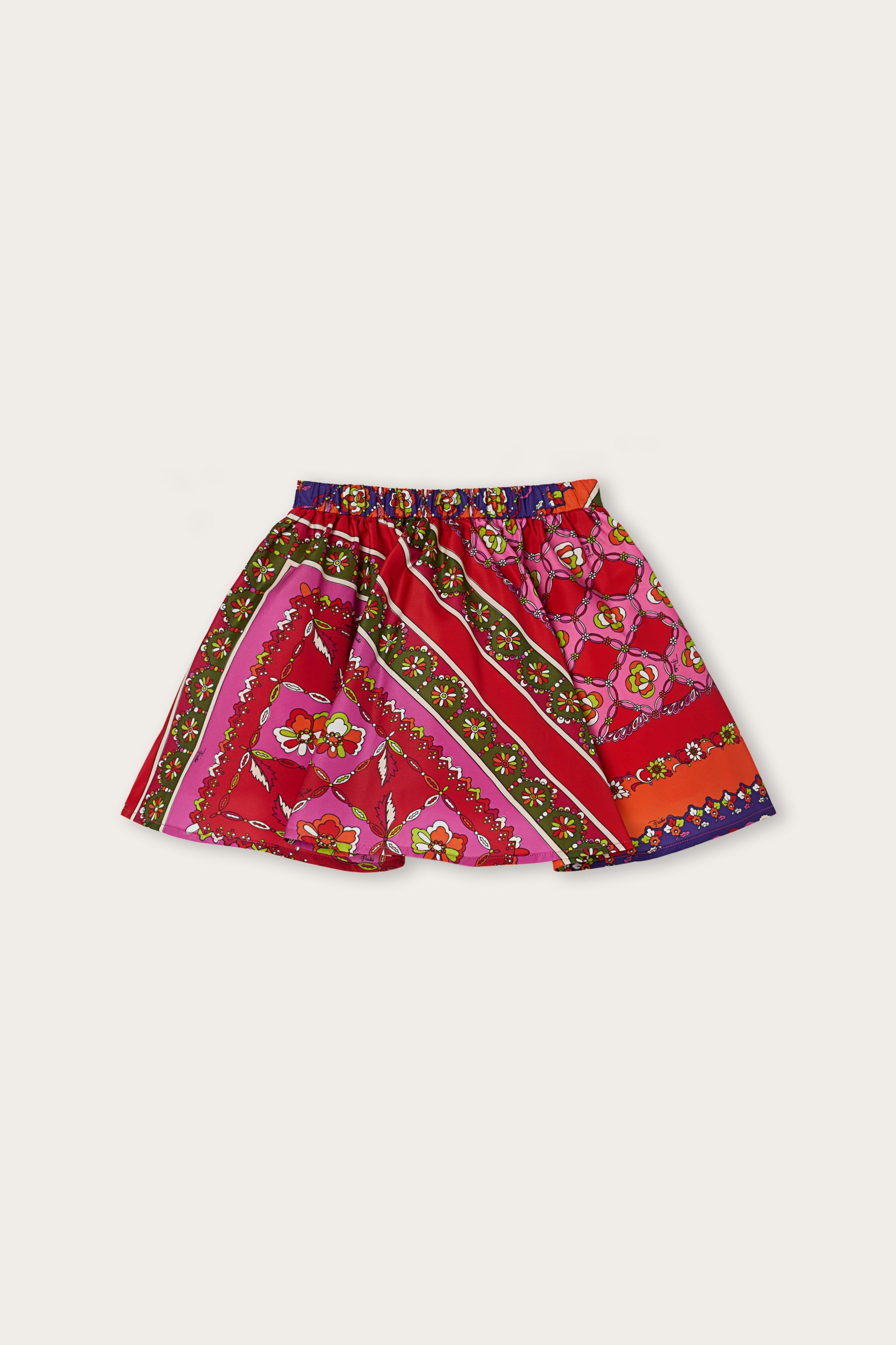 Emilio Pucci Festa jupe fille taffetas multicolore 8Y