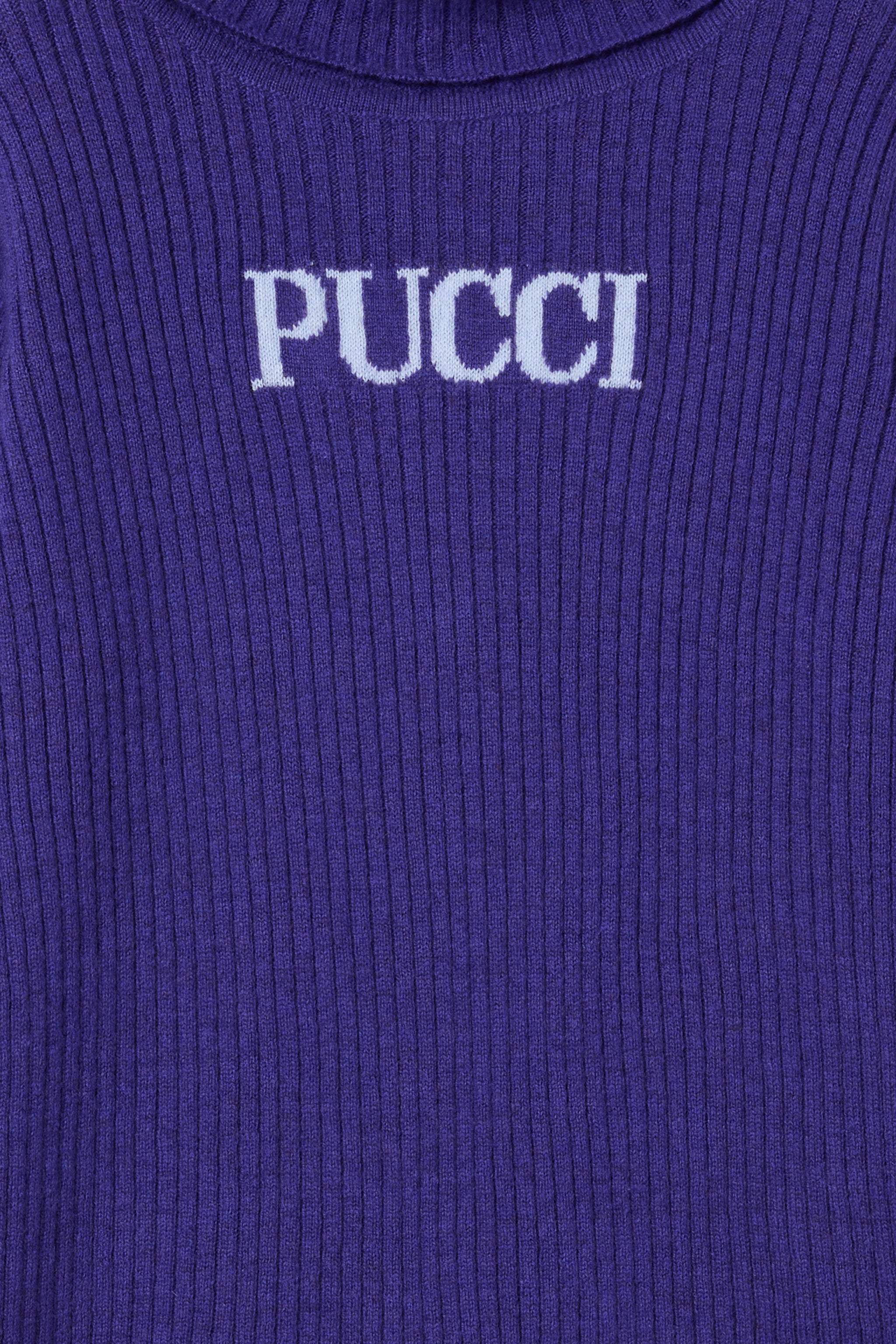 Emilio Pucci pull col roulé laine violet 6Y