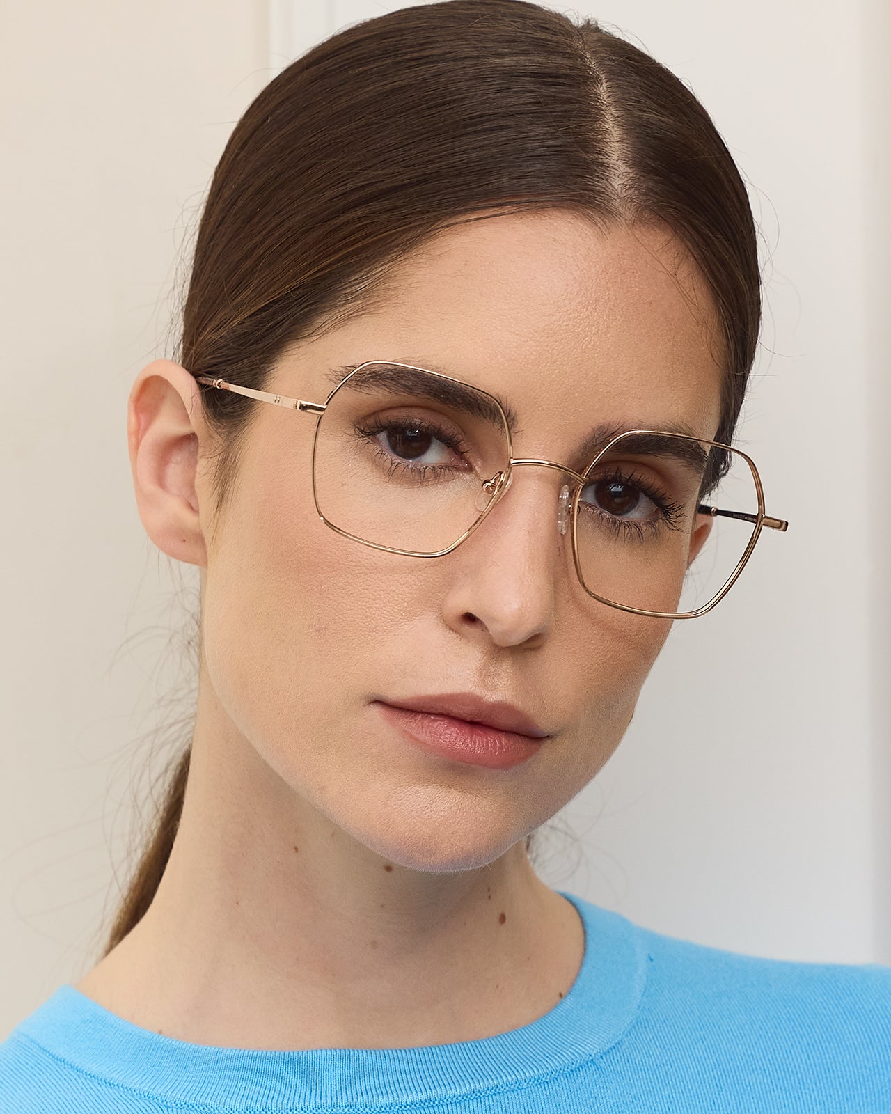 Clémence & Margaux Optiques La Ballade lunettes de vue doré carrée