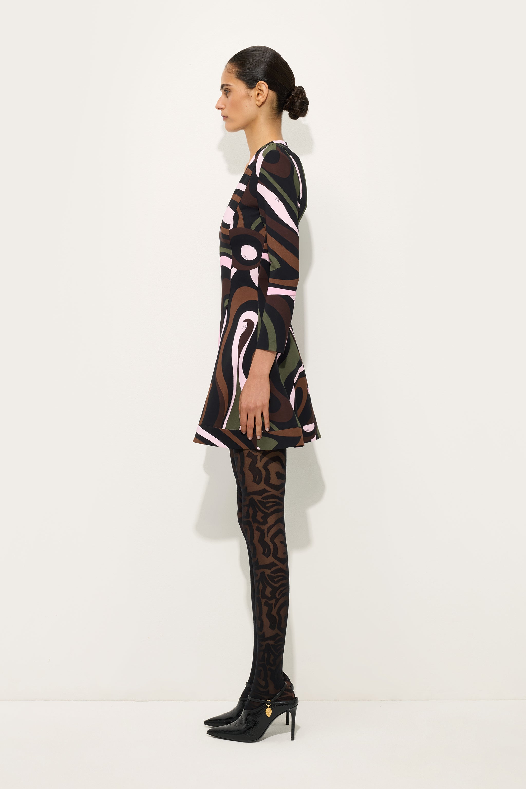 Emilio Pucci Dresses Marmo robe jersey kaki/rose