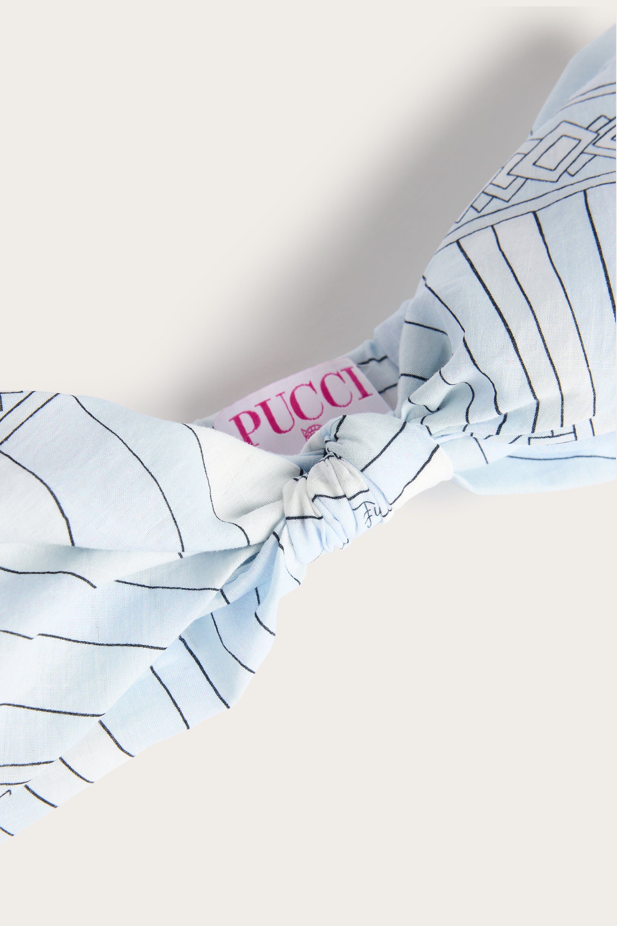 Emilio Pucci Iride bandeau cheveux coton bleu clair