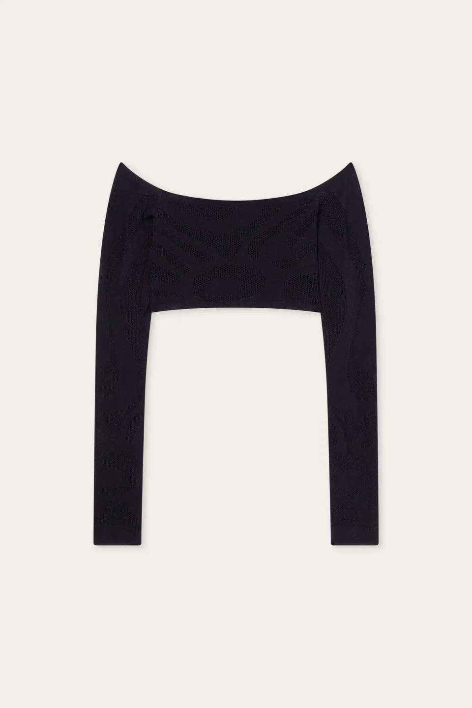 Emilio Pucci Marmo crop top noir XXS