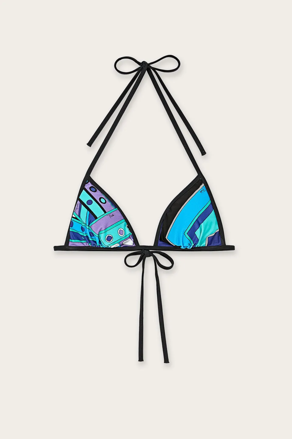 Emilio Pucci Bikini Haut Triangle Vivara Turquoise S