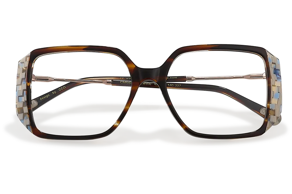 Clémence & Margaux Optiques La Queen lunettes de vue Ecaille & Damier