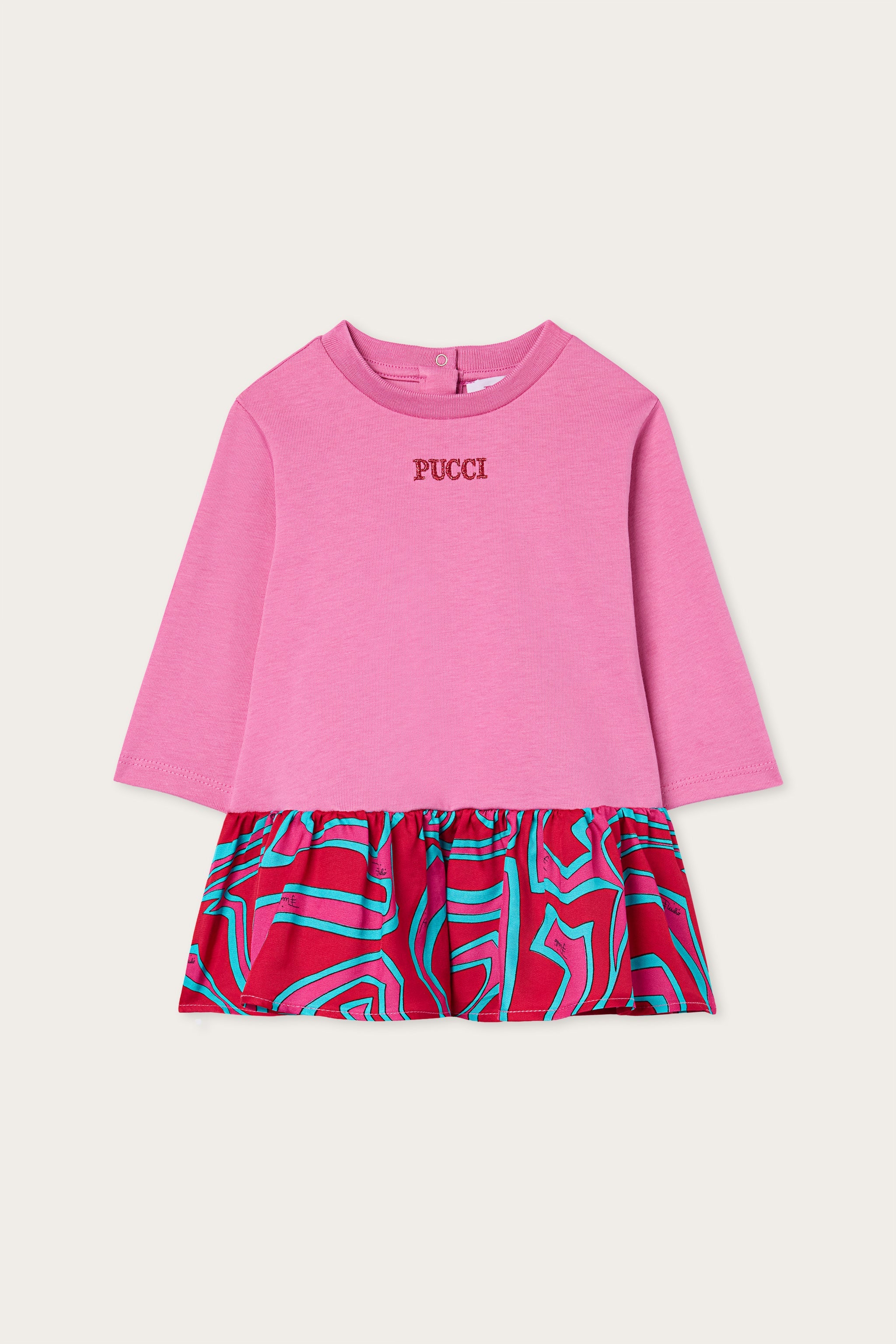 Emilio Pucci Abito in Jersey di Cotone robe bébé fuchsia
