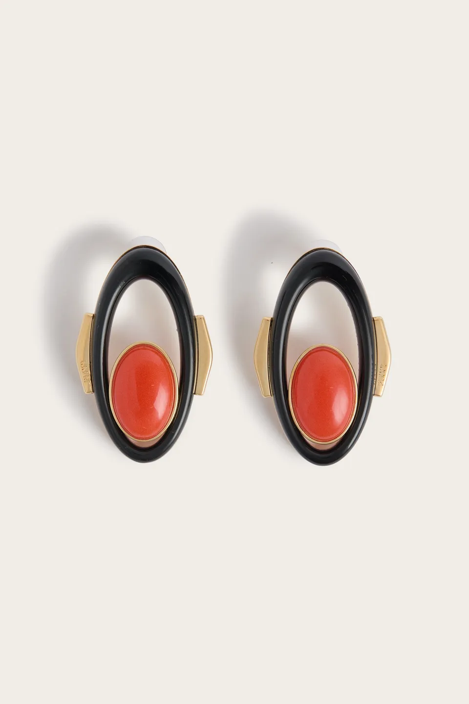 Emilio Pucci L'ALBA boucles oreilles or OS laiton