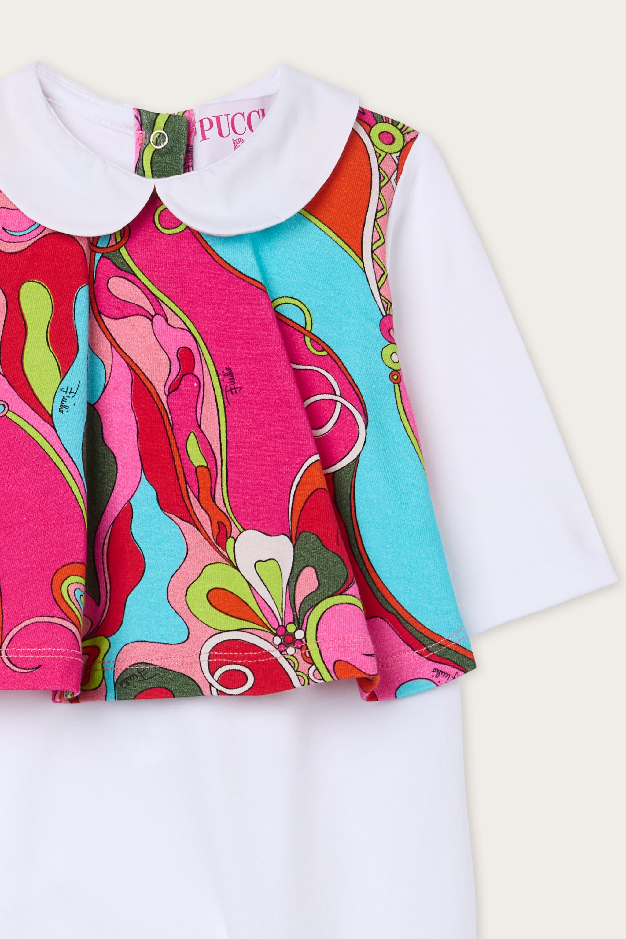 Emilio Pucci 0-24 Maternity set blanc multicolore coton