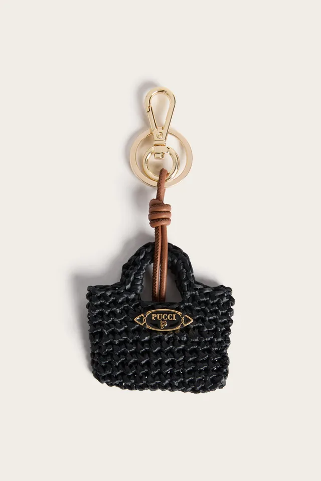 Emilio Pucci Bag Charms Mini breloque sac noir 100% viscosa