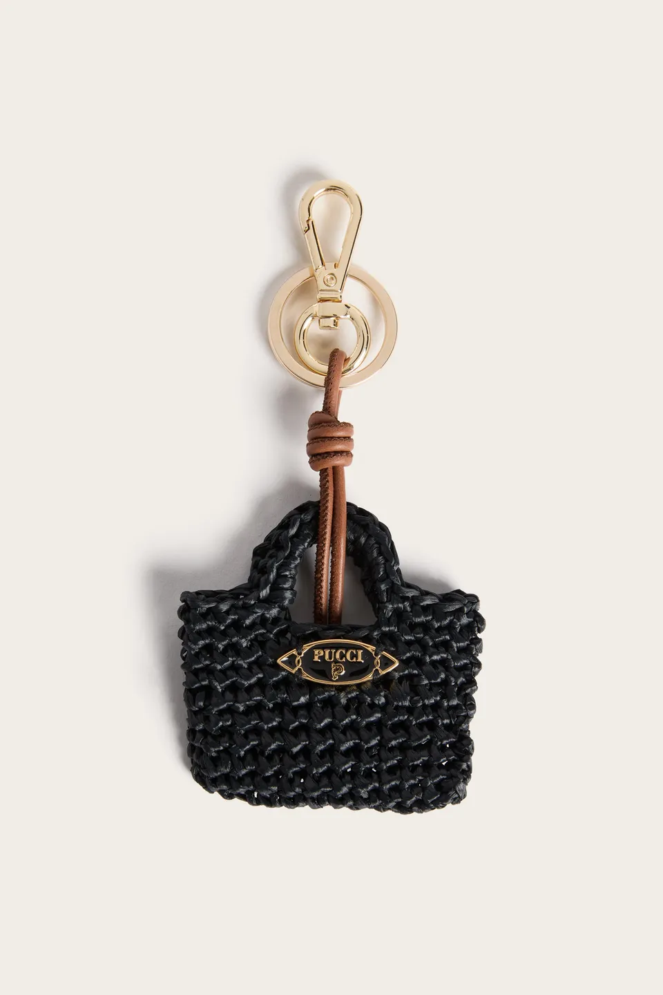 Emilio Pucci Bag Charms Mini breloque sac noir 100% viscosa