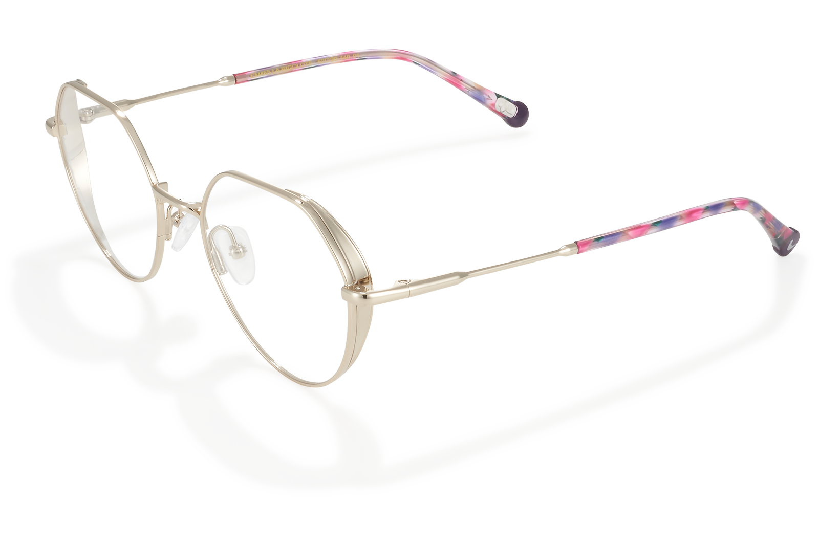 Clémence & Margaux La Rigolote lunettes de vue Rouge Doré tonneau