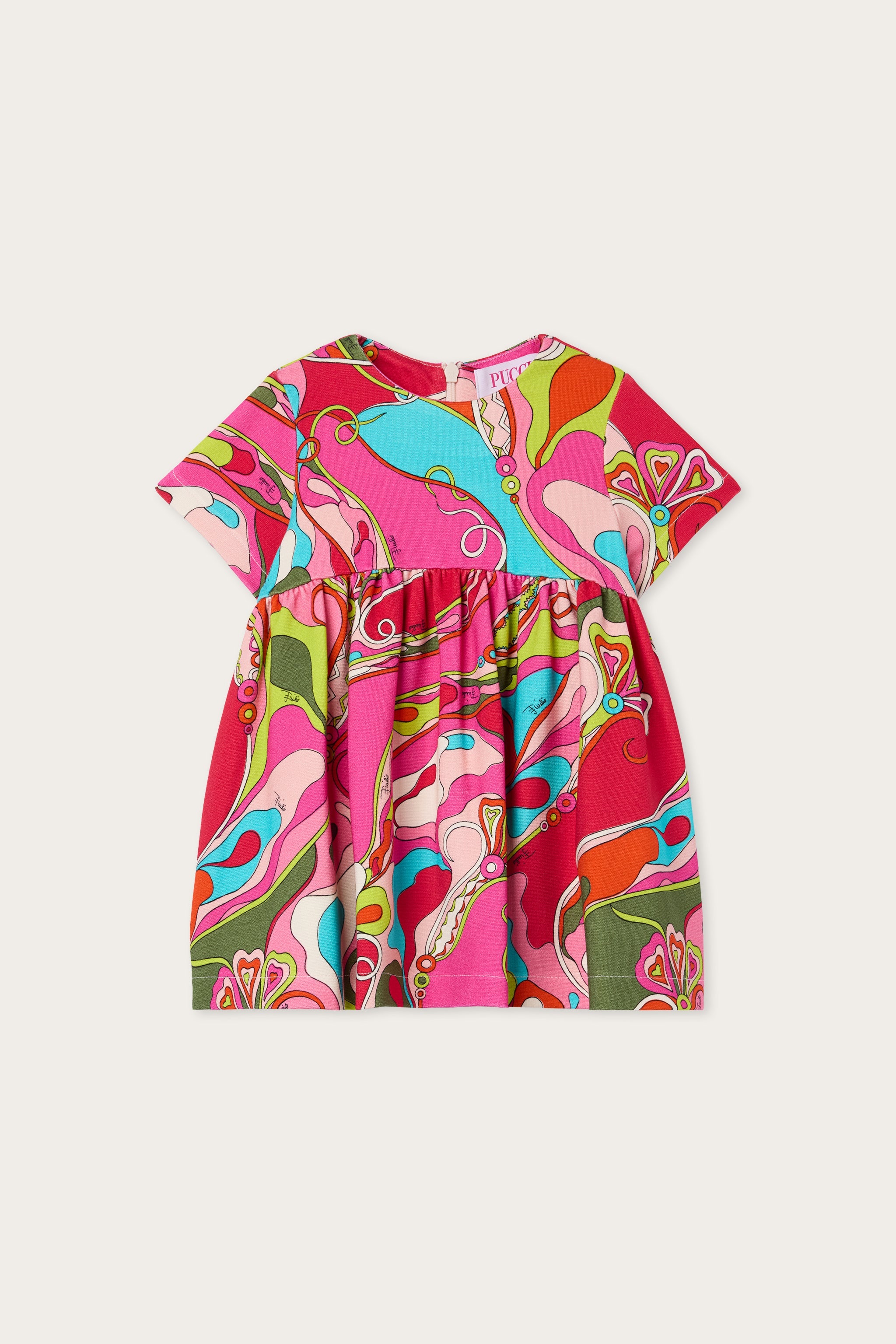 Emilio Pucci Robe Orchidee viscose Fuchsia 12M bébé