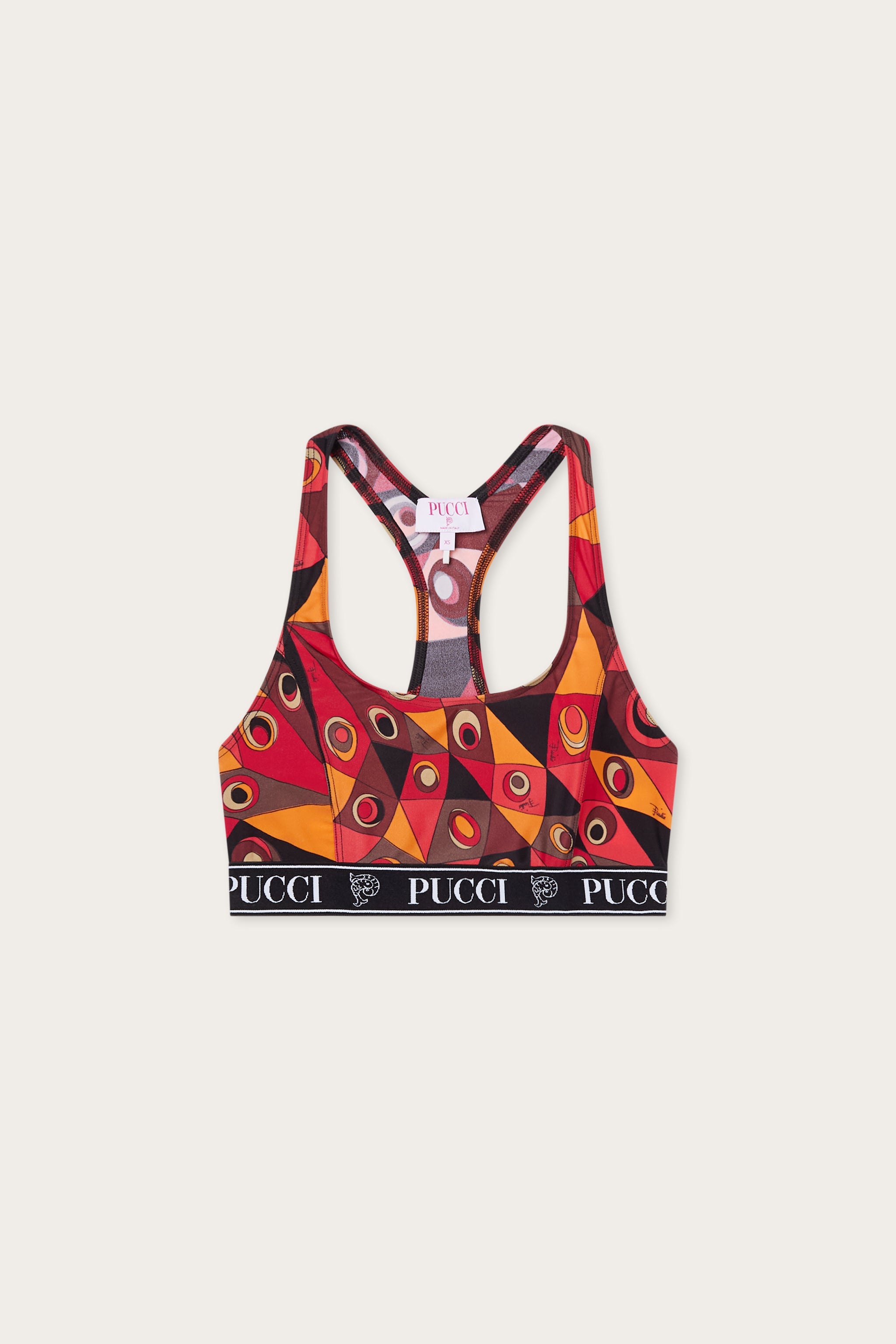 Emilio Pucci Occhi 6HTP576H865 top sport lycra orange noir
