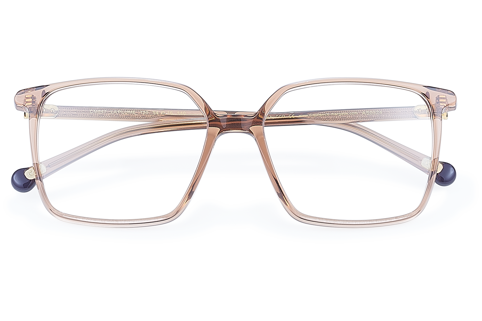 Clémence & Margaux La Plume lunettes de vue brun rose carrée