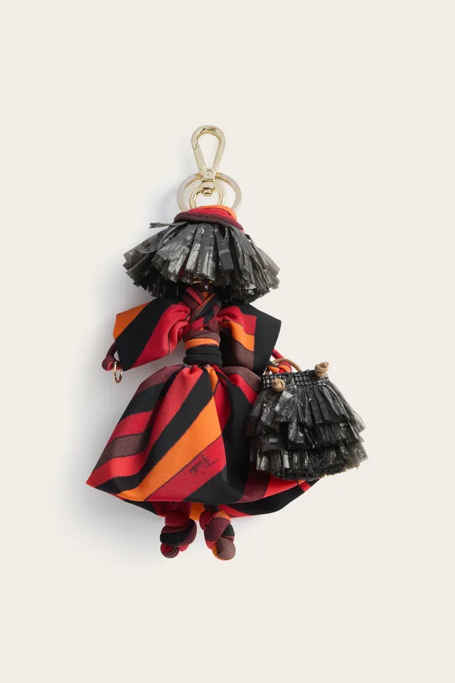 Emilio Pucci Iride breloque de sac orange noir