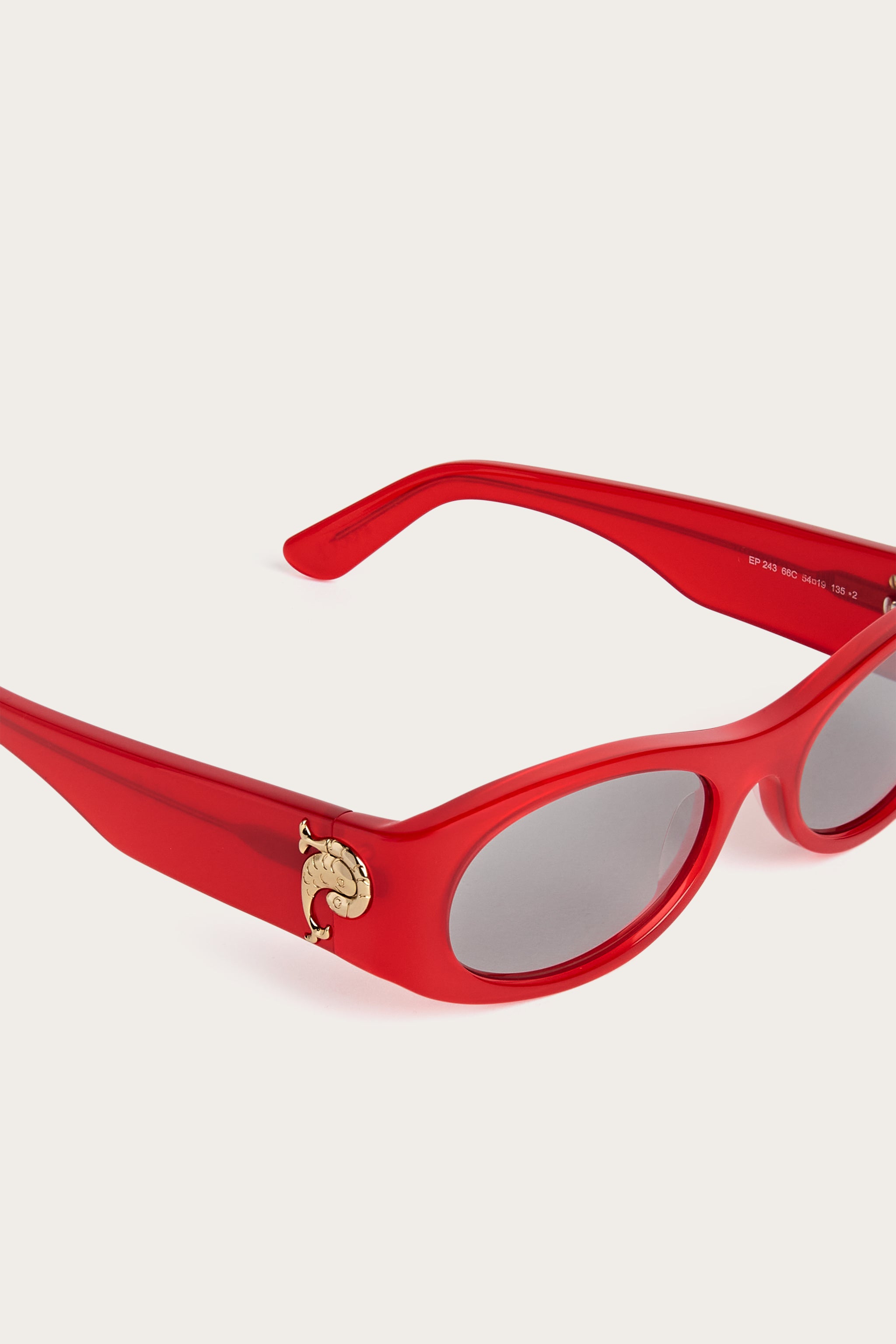 Emilio Pucci Sunglasses Ovales lunettes de soleil rouge verres miroir