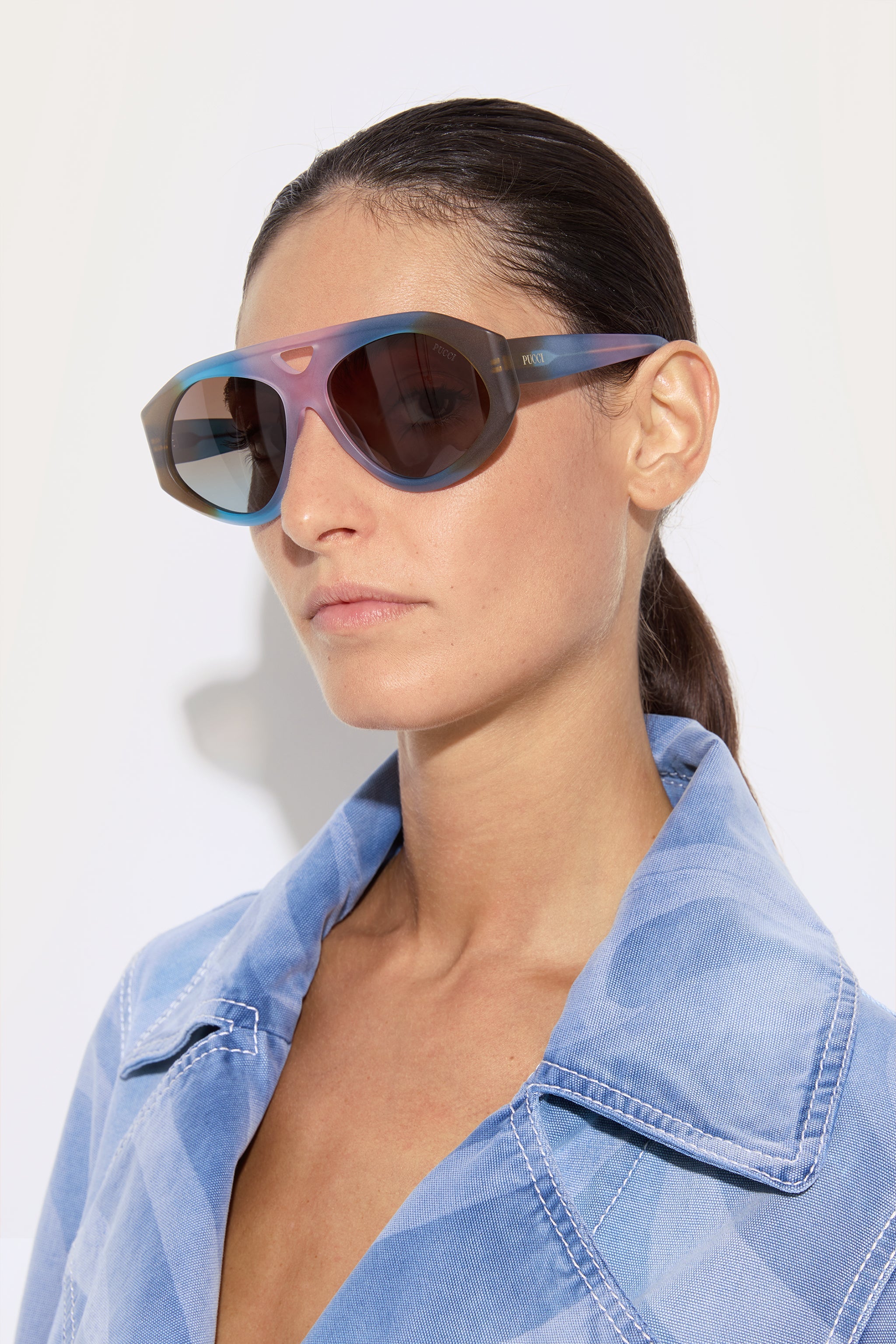 Emilio Pucci Sunglasses Navigator lunettes de soleil marron