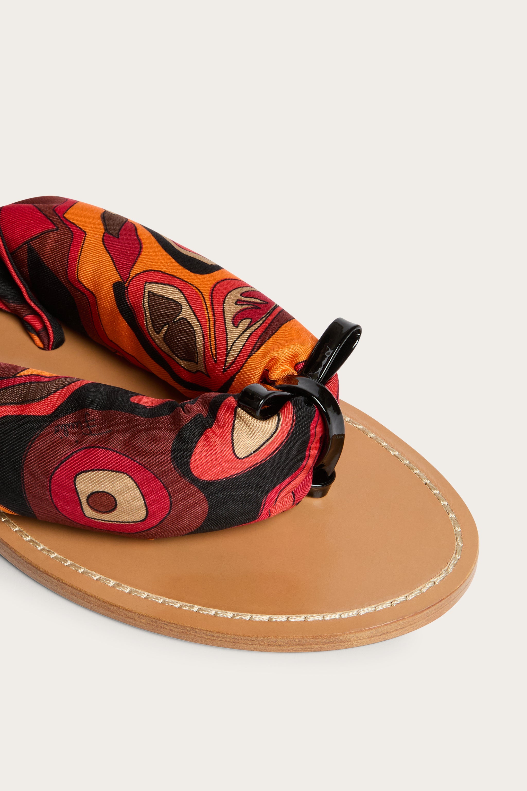 Emilio Pucci Shoes sandales Foulard orange cuir