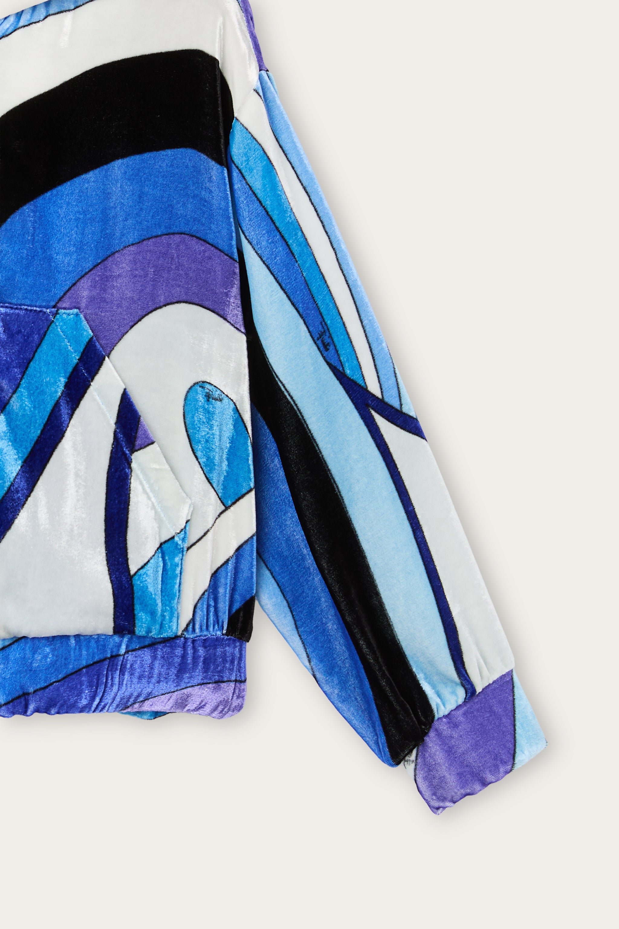 Emilio Pucci Iride sweat fille ivoire bleu 4Y velours