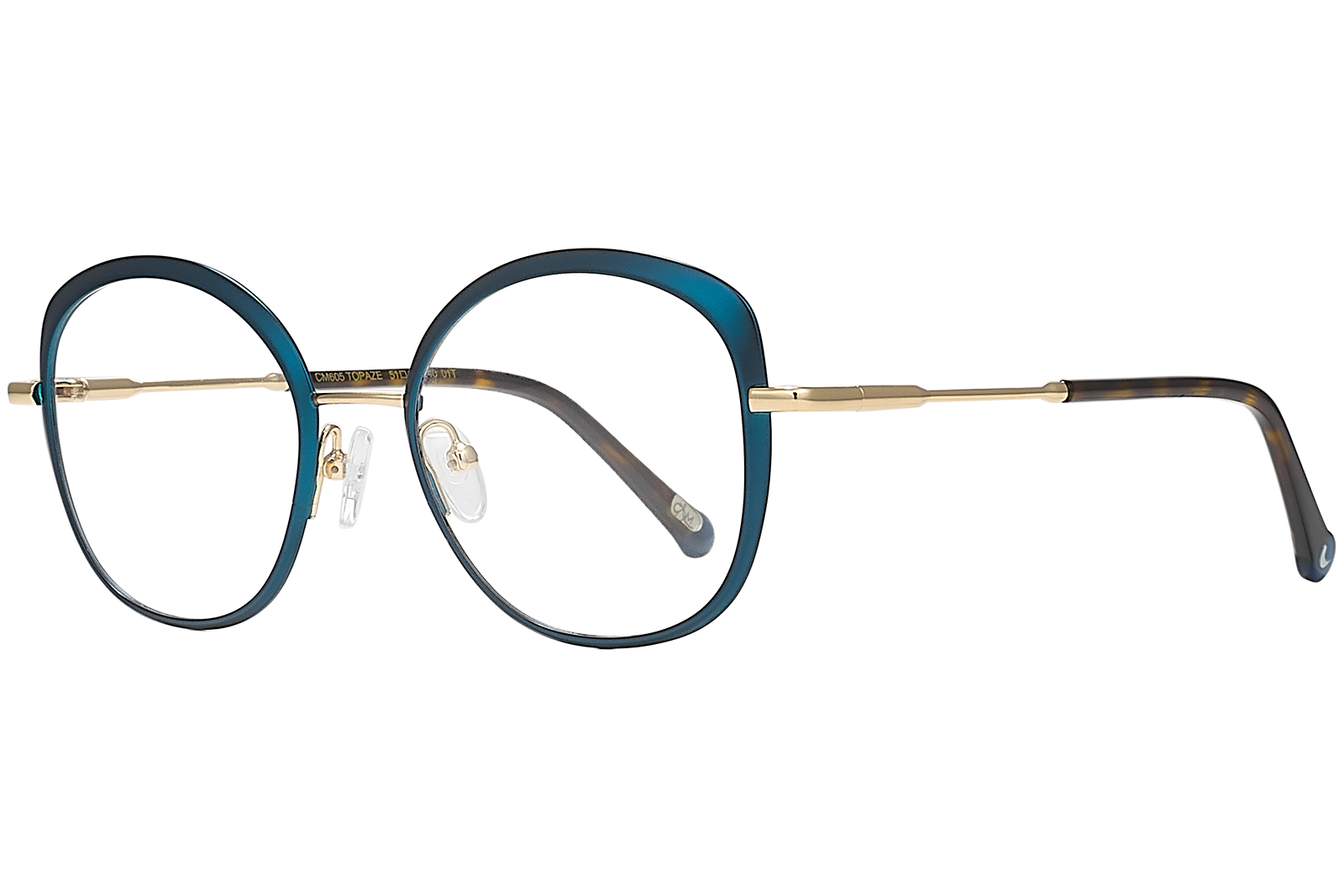Clémence & Margaux Topaze lunettes de vue noir doré moderne