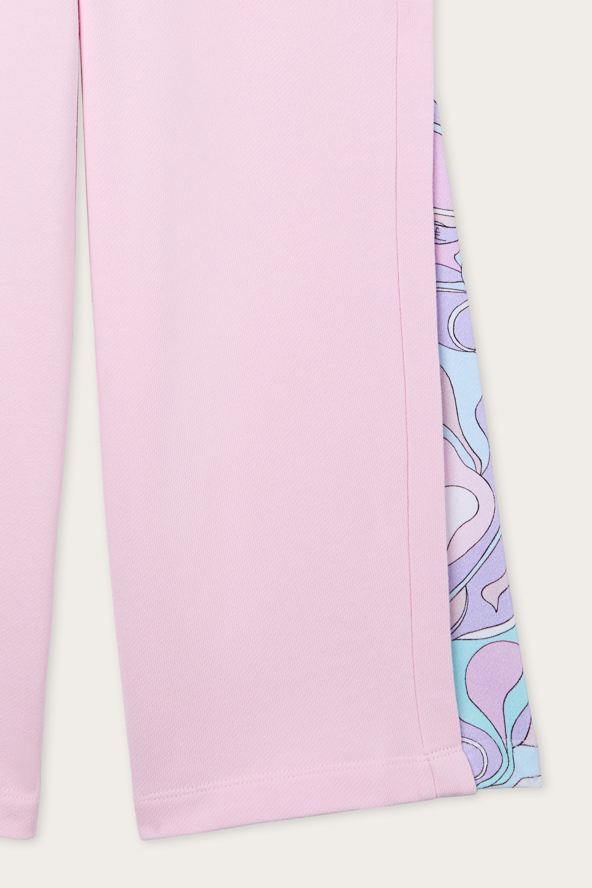 Emilio Pucci Joggers sweat coton blanc rose 4-14 ans