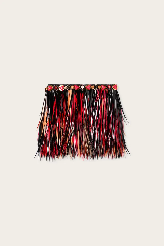 Emilio Pucci Skirts 6HRV456H943999 jupe nero soie brodée