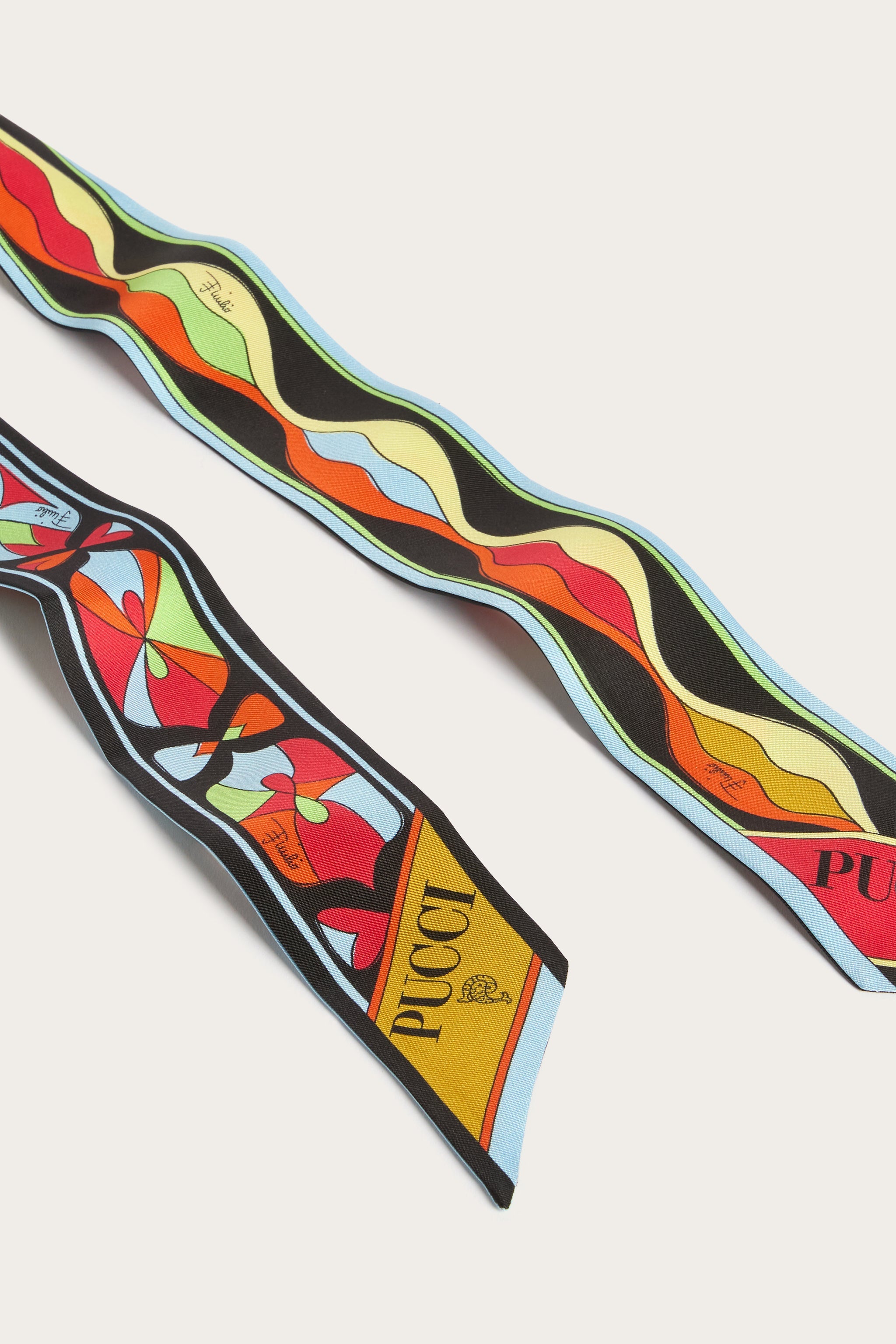 Emilio Pucci Bandeau foulard soie multicolore 120cm