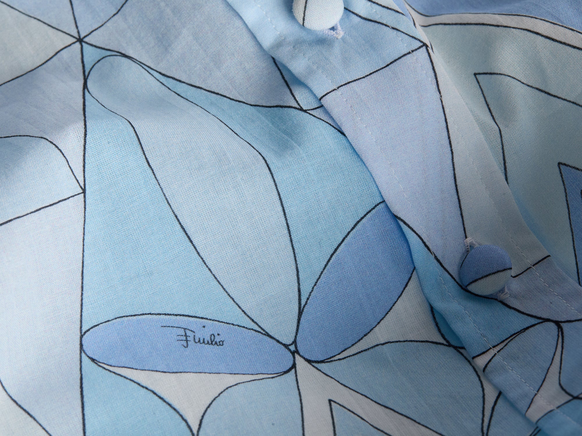 Emilio Pucci Manuba 6HRJ276H774 chemise coton bleu clair