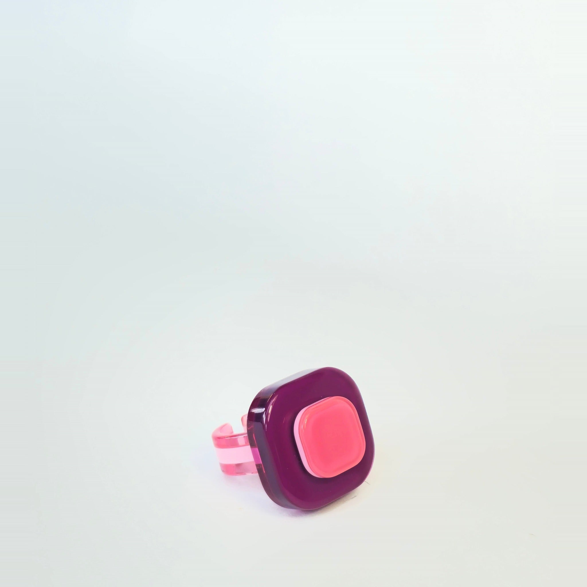 Xavier Derome Bagues BG-01 bague prune rose taille M-57