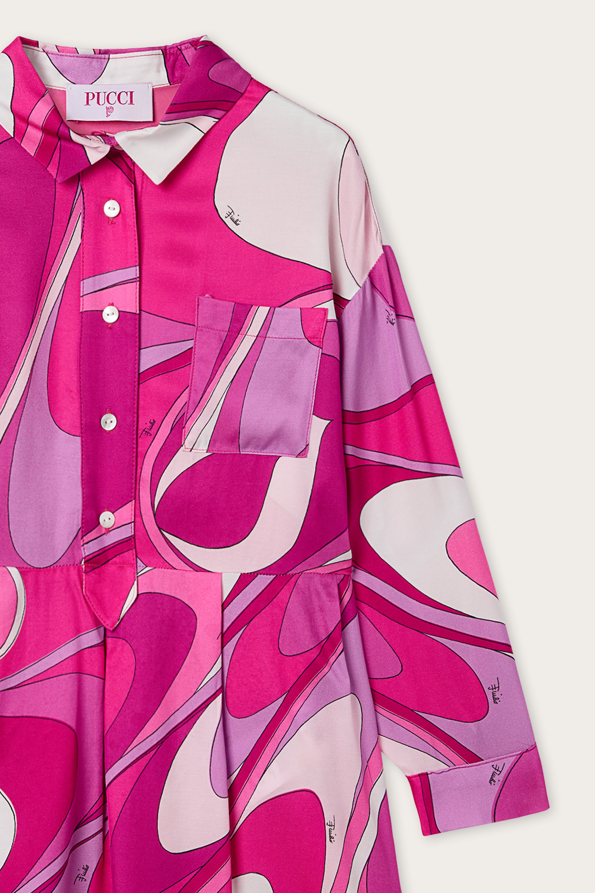 Emilio Pucci DRESSES robe chemisier viscose viola 10Y