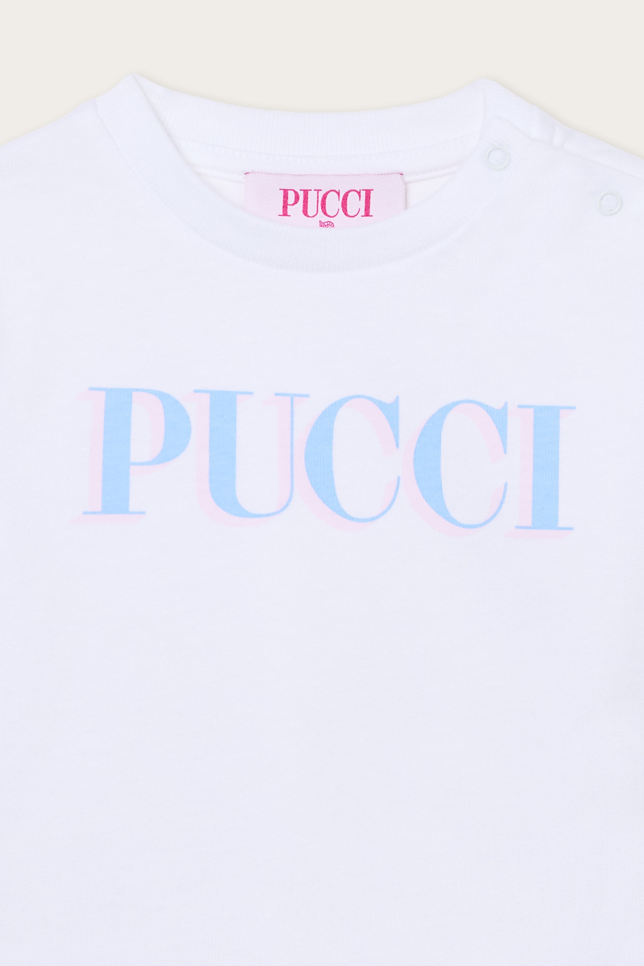 Emilio Pucci Logo tee-shirt blanc manches longues 12M